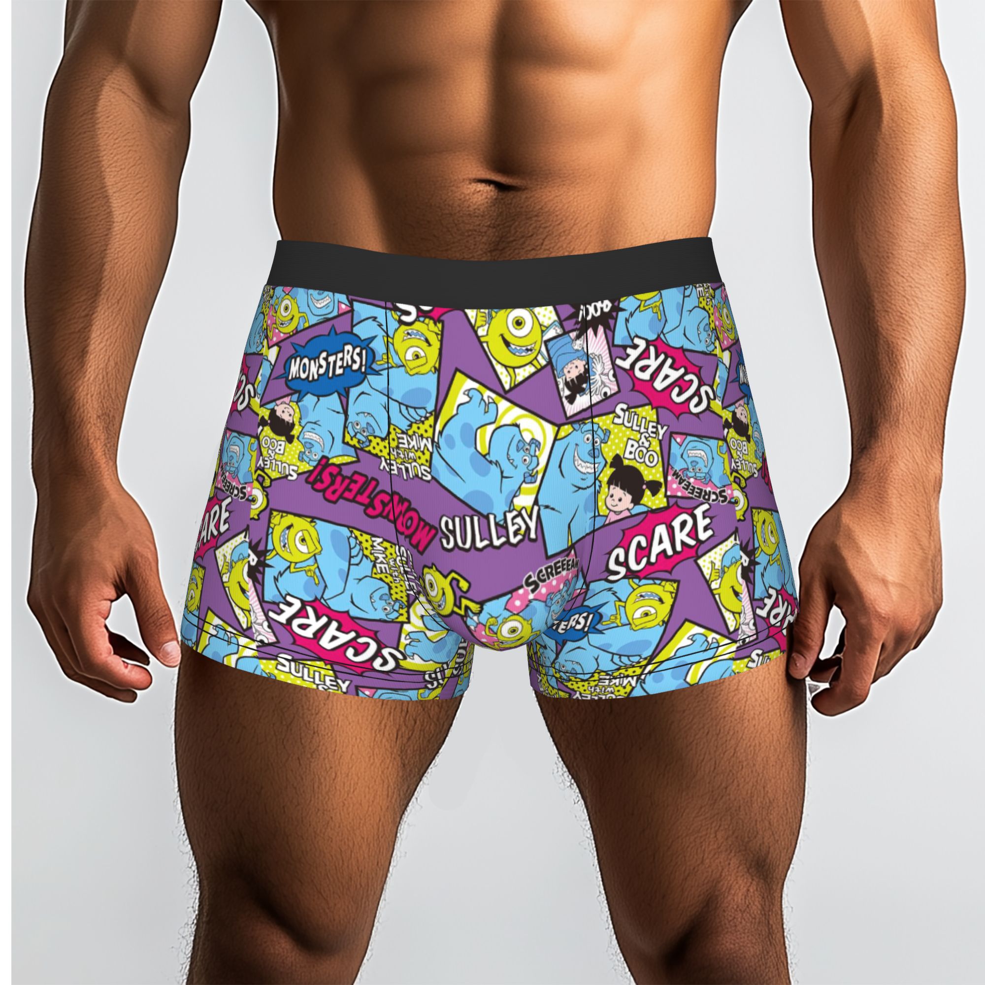 Men'S Fashion Underwear - Boxer personalizzati M-Monsters Anime University, slip