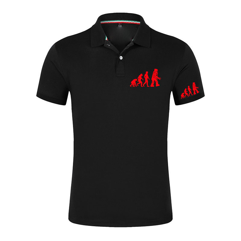 Men'S Fashion Evolution - Polo da uomo traspirante con stampa