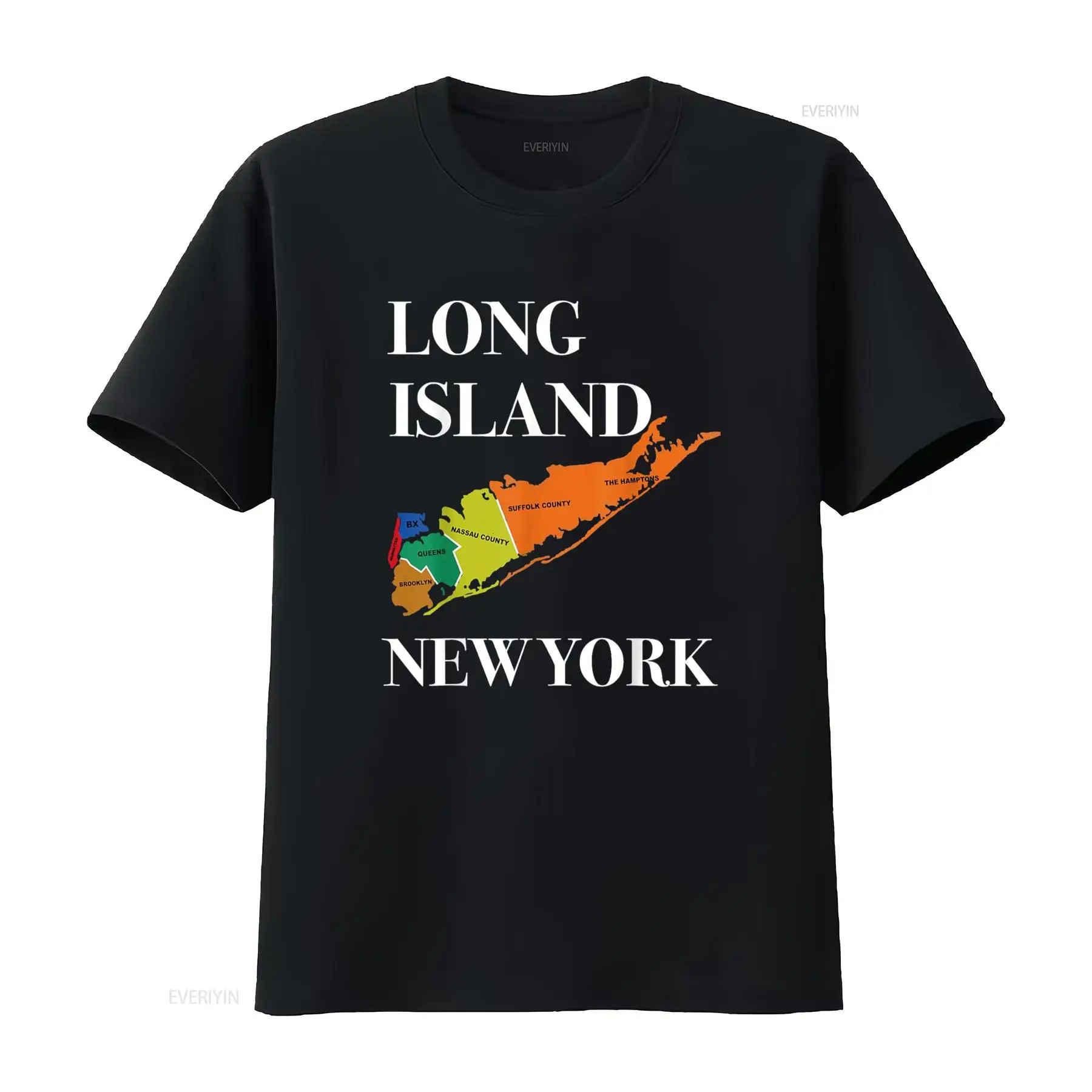 Men'S Fashion Nyc - Maglietta souvenir Long Island NY Mappa