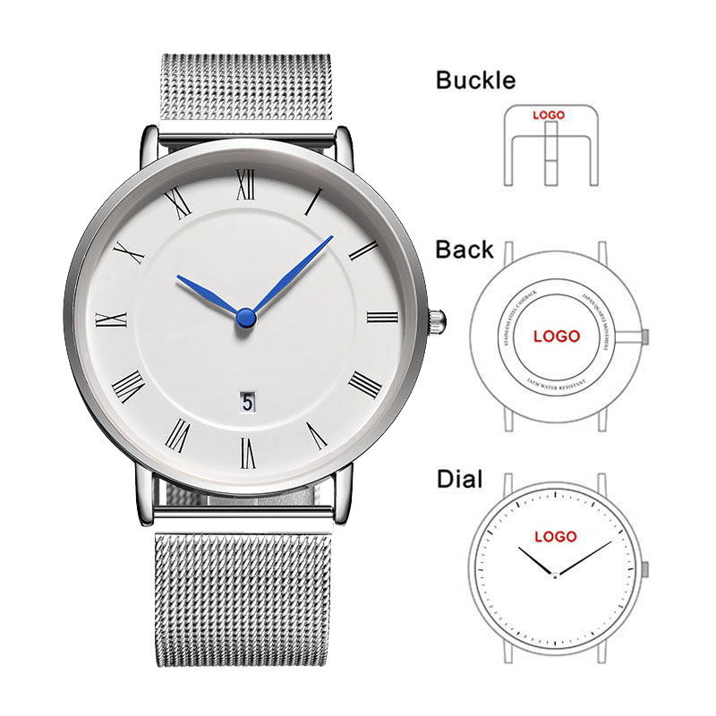 Men'S Fashion Logo - Orologio da Uomo Classico Semplice B-8210N