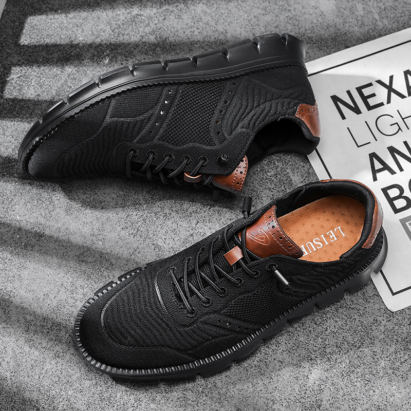Oxford Shoes Brogue - Scarpe Brogue da Uomo in Mesh