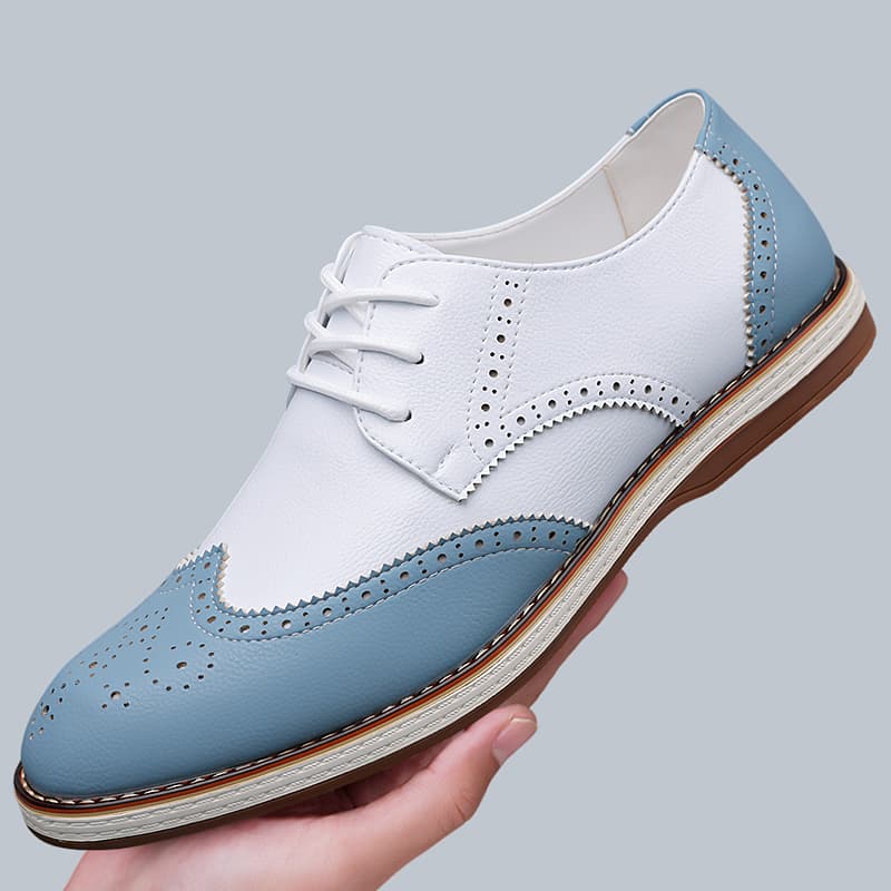 Oxford Shoes Brogue - Scarpe Oxford Brogue bicolore bianche e