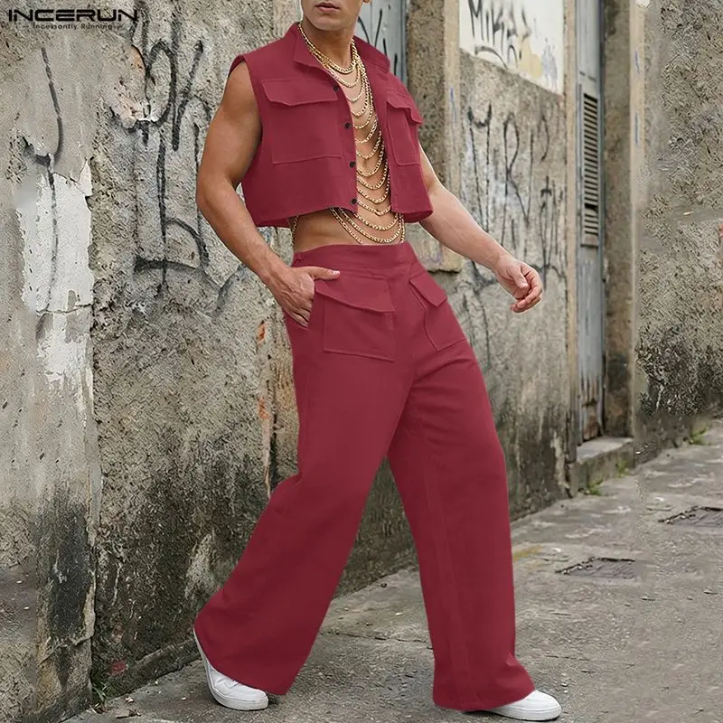 Men'S Fashion Loose Pants - INCERUN Completi da Uomo: Top Corto