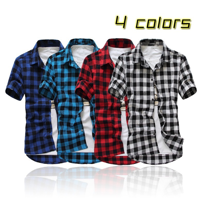 Men'S Fashion Uk 2026 - Camicia a quadri rossa e nera