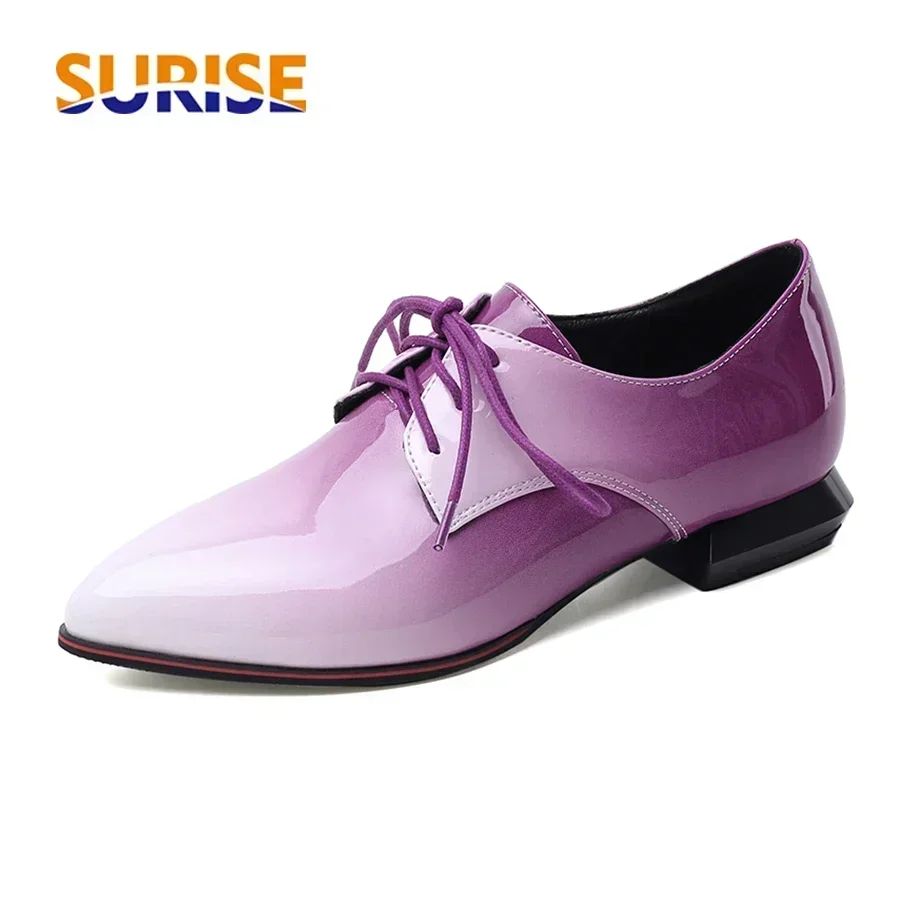 Oxford Shoes Brogue - Oxford da donna britannici sfumato rosso
