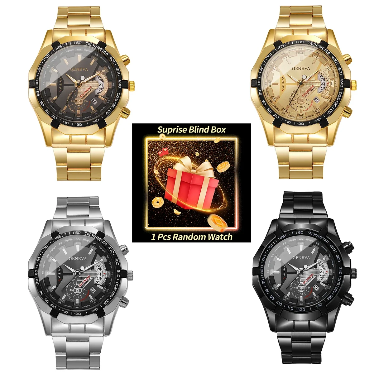 Men'S Fashion Box - Orologio da uomo in scatola misteriosa,