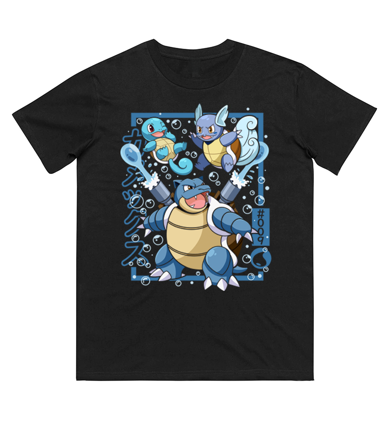 Men'S Fashion Evolution - Pokémon Squirtle Evolution T-shirt in puro
