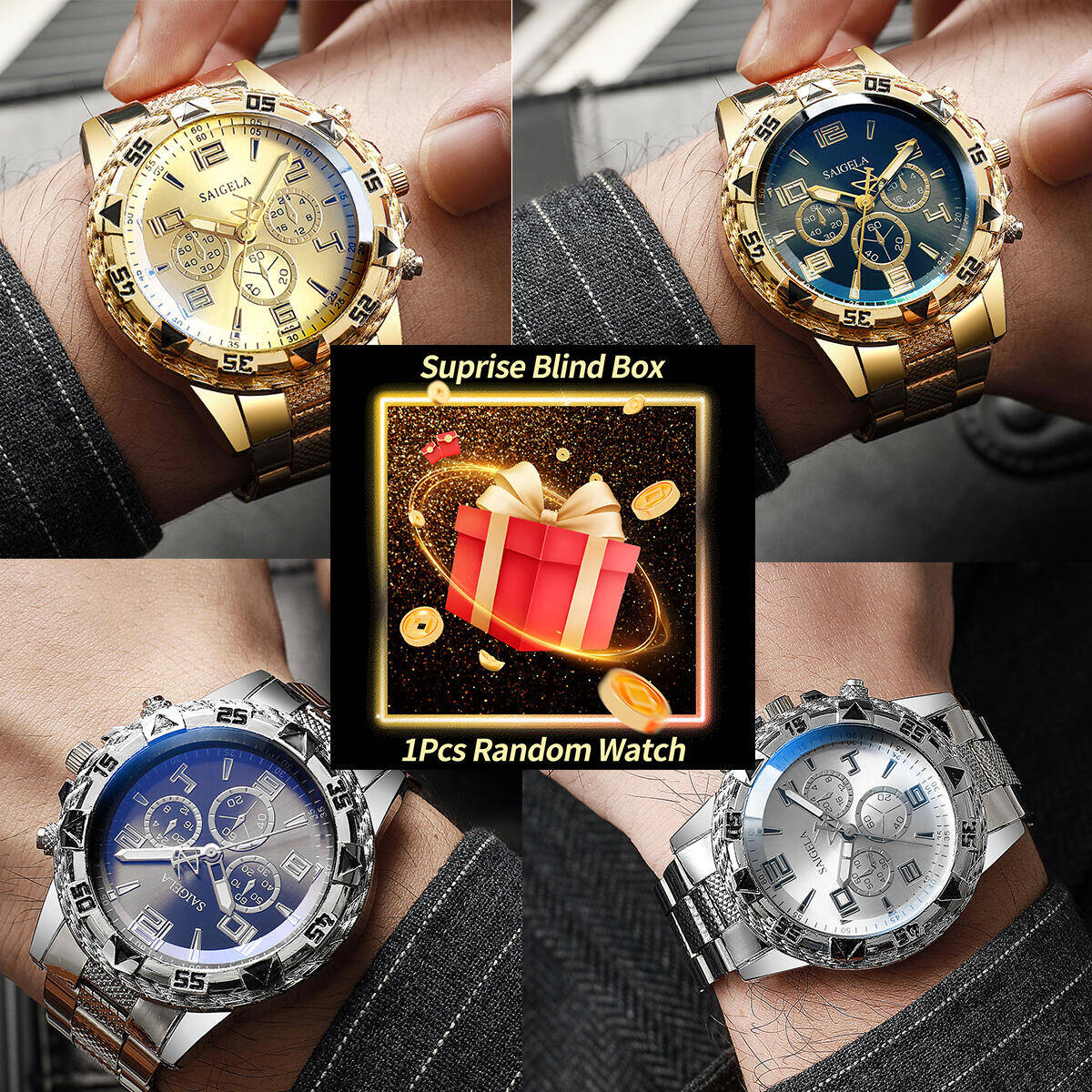 Men'S Fashion Box - 1PC Sorpresa Mistero Orologio Cieco Box-Uomini