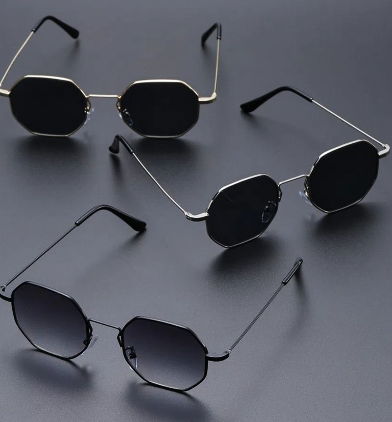 Men'S Fashion Old Money - Occhiali da sole quadrati piccoli e