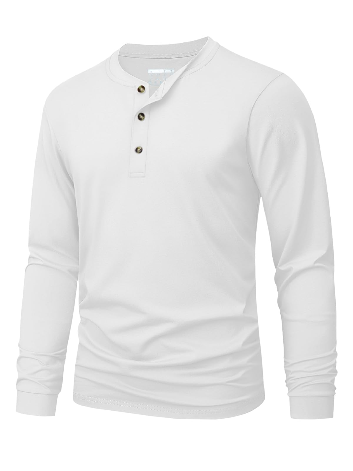 Men'S Fashion Usa - T-shirt Henley da uomo, tinta unita,
