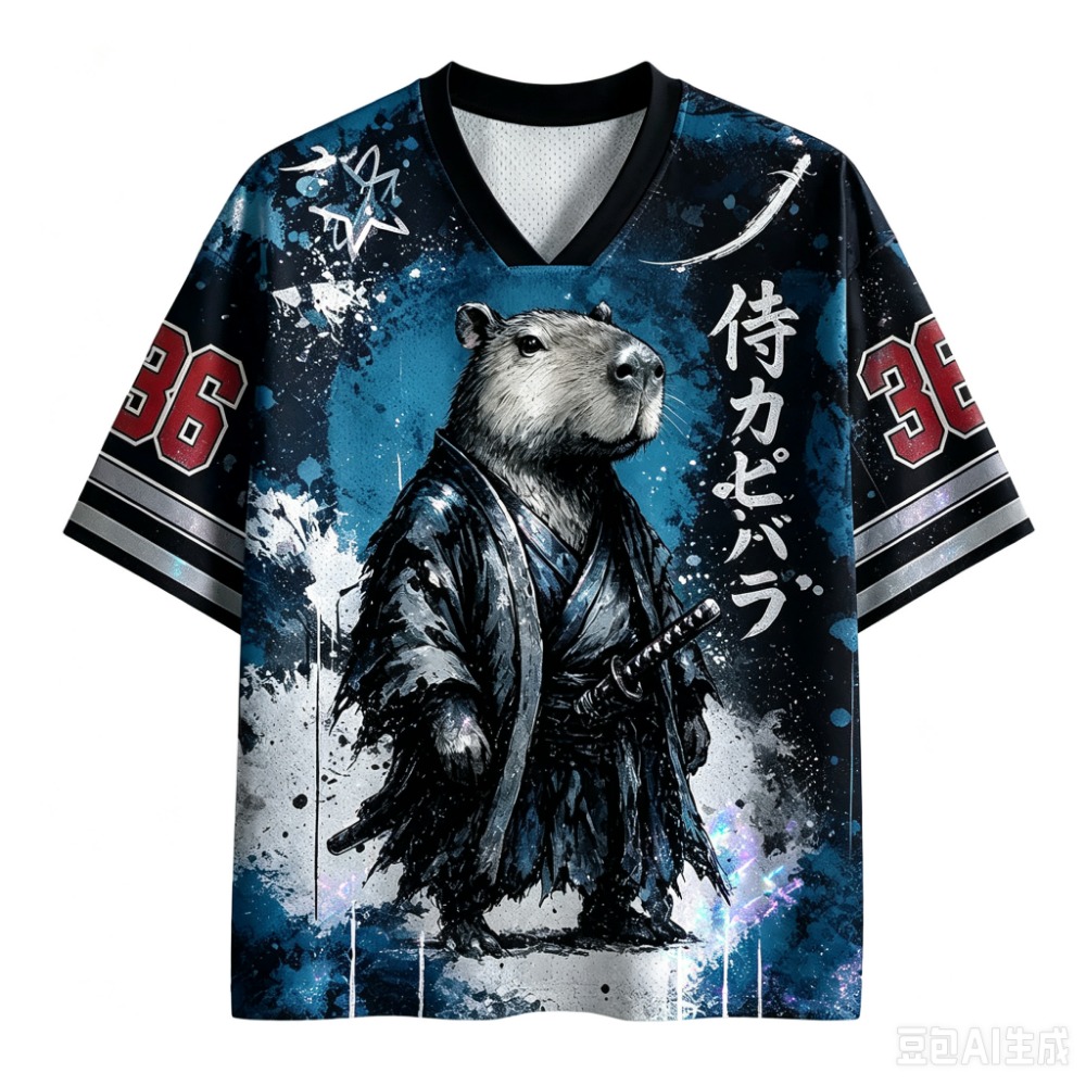T-shirt Capybara Samurai Dark  - Men'S Fashion V Neck T Shirts recensione e prezzo