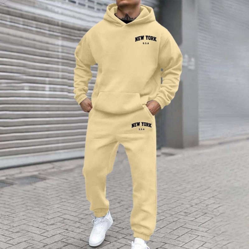 Felpa da uomo con stampa New Y - Men'S Fashion Loose Pants recensione e prezzo