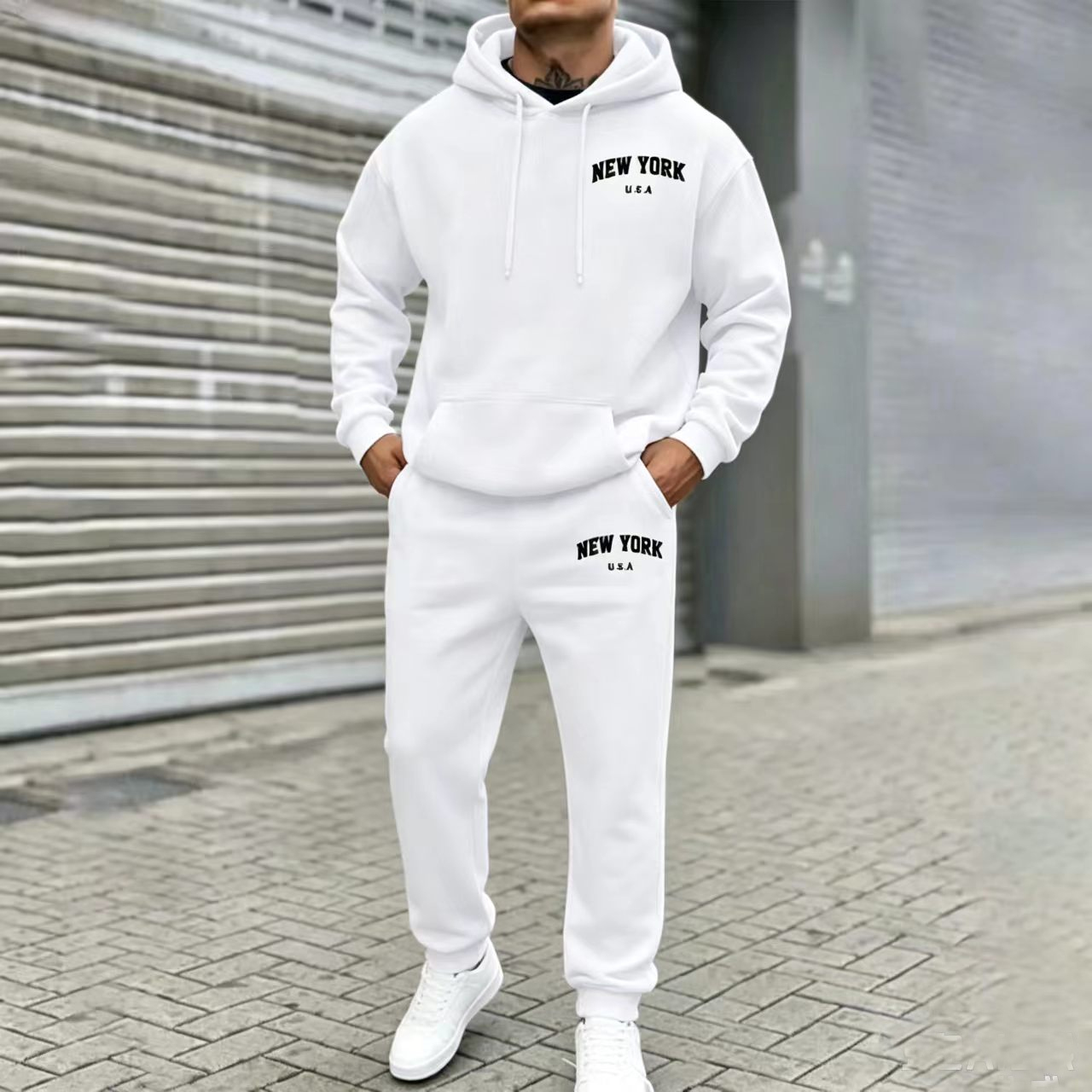 Felpa da uomo con stampa New Y - Men'S Fashion Loose Pants recensione e prezzo