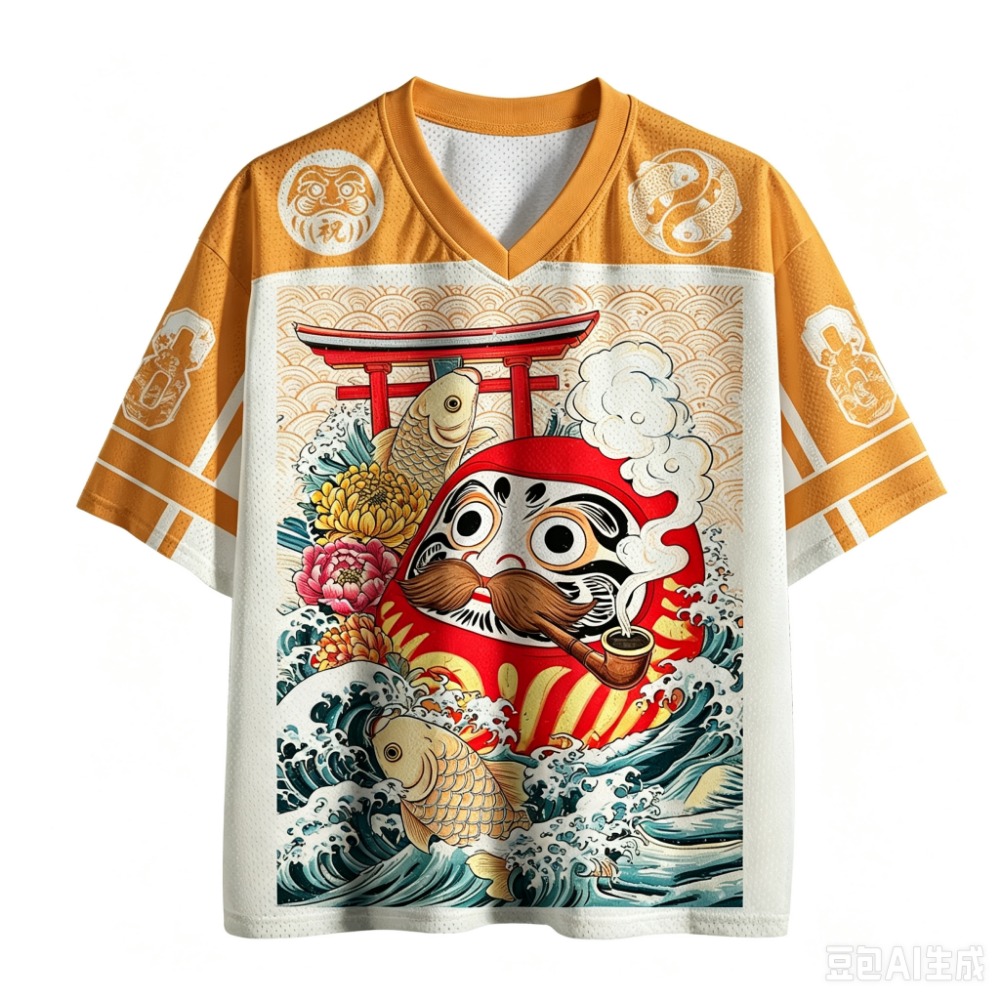 Dharma Koi Ukiyo-e T-shirt Spo - Men'S Fashion V Neck T Shirts recensione e prezzo