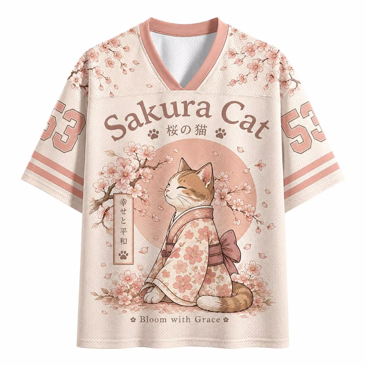 T-shirt Sakura Tree Cat 2026 N - Men'S Fashion V Neck T Shirts recensione e prezzo