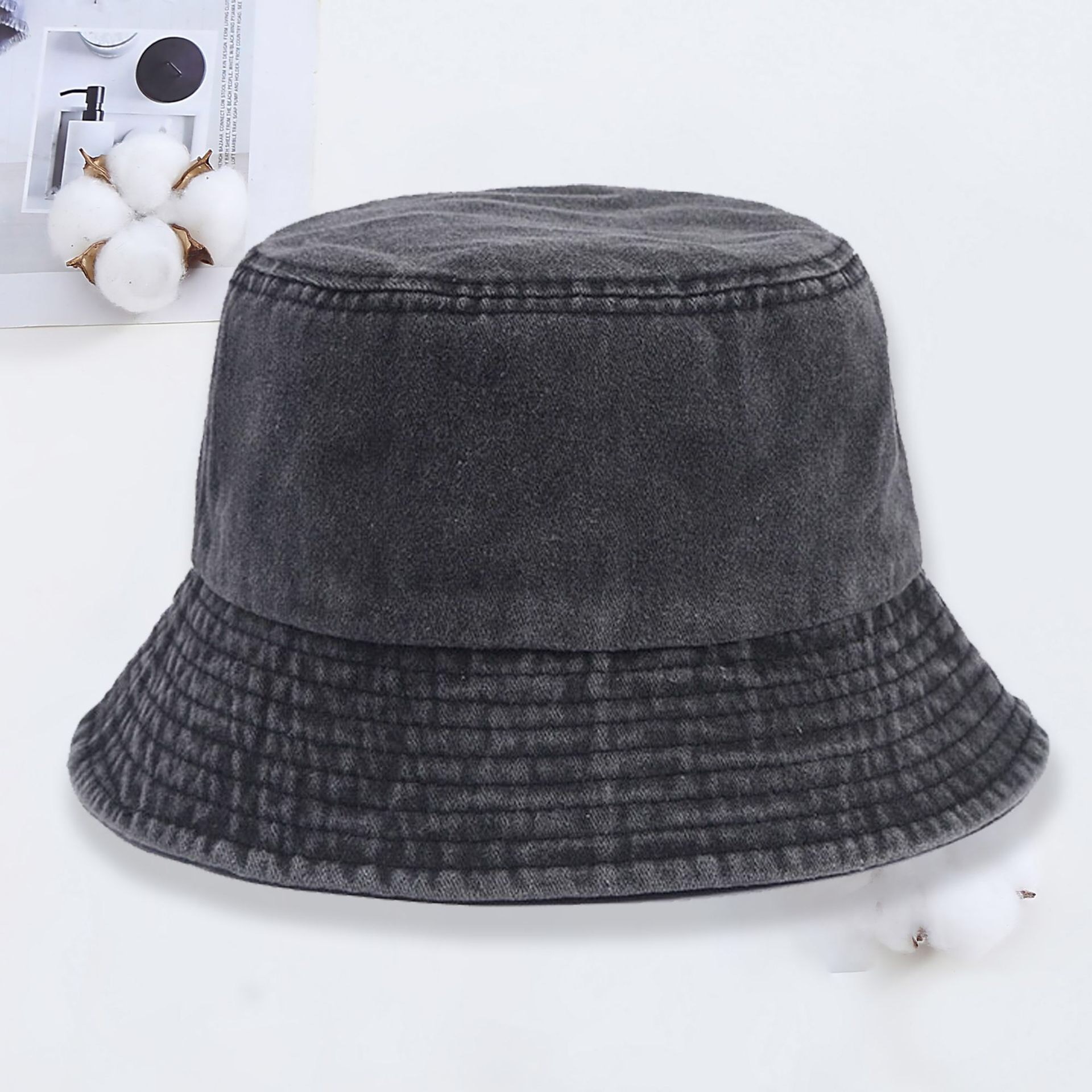Cappello da pescatore in denim - Men'S Fashion Logo recensione e prezzo