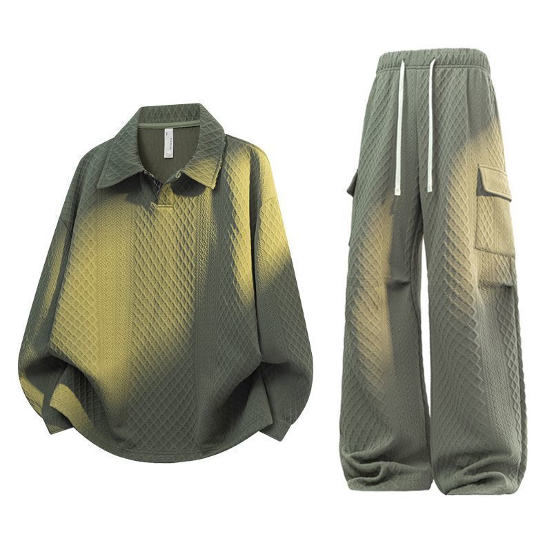 Set Unisex con Camicia Polo a  - Men'S Fashion Loose Pants recensione e prezzo